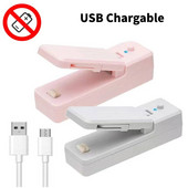 Mini 2 U 1 Stroj za brtvljenje Varilac za vrećice s rezačem USB Punjivo plastično pakiranje Prijenosno skladištenje hrane Kuhinjski gadgeti