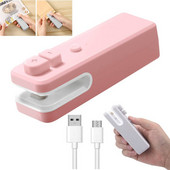 USB stroj za brtvljenje, zatvarač vrećica s nožem za rezanje 2 u 1, prijenosni ručni grijani uređaj za pohranjivanje grickalica, kopča za vrećicu za kuhinjske dodatke