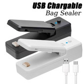 Mini uzatvárateľ tašiek 2 v 1, nabíjateľné cez USB, tepelné uzatvárateľné zariadenia, nabíjateľné na plastové vrecká, skladovanie potravín, prenosné uzatvárateľné klipy na vrecká