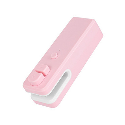 Mini 2 v 1 USB nabíjateľný uzatvárací tmel na tašky, tepelné uzatváracie zariadenia s rezacím nožom, nabíjateľný prenosný uzatvárací tmel na skladovanie potravín v plastových vreckách