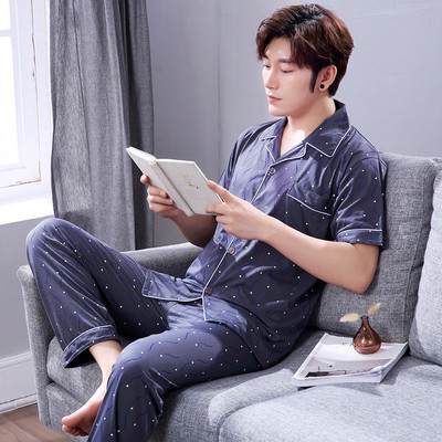 Pijamale casual pentru bărbați în carouri