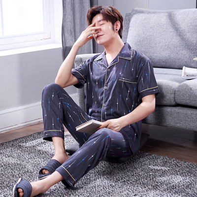 Pijamale casual pentru bărbați în carouri
