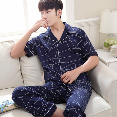 Pijamale casual pentru bărbați în carouri