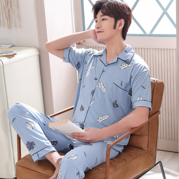 Pijamale casual pentru bărbați în carouri