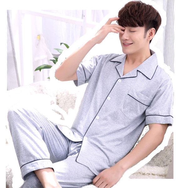 Pijamale casual pentru bărbați în carouri