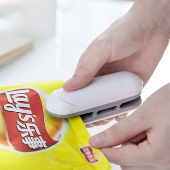 2 τμχ Φορητό μίνι στεγανοποιητικό οικιακό μηχάνημα Heat Sealer Capper Food Saver For Plastic Bag Package Mini Gadgets