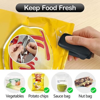 Мини Bag Sealer Heat Sealer Преносим Capper Food Saver Ръчна запечатваща опаковъчна машина за различни найлонови торбички