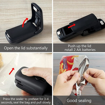 Mini Bag Sealer Heat Sealer Portable Capper Food Saver Φορητή μηχανή συσκευασίας σφράγισης για διάφορες πλαστικές σακούλες