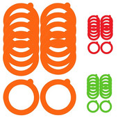 12 pakuotės silikono pakaitinė tarpinė, sandarūs guminiai sandarikliai, žiedai, skirti Mason stiklainių dangčiams, sandarus konservavimo silikonas