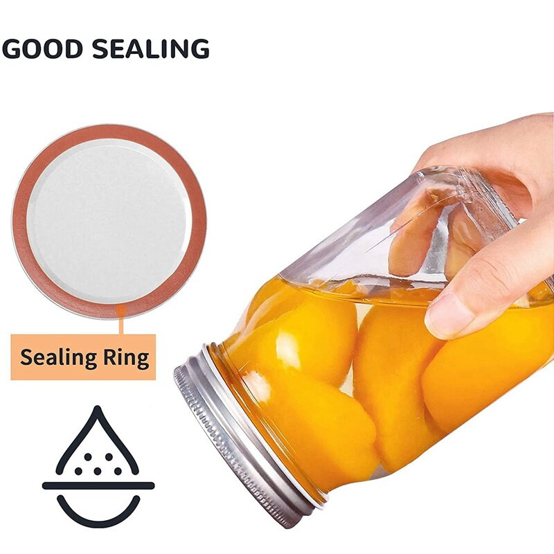 98 de capace de conserve cu gură obișnuită, de 70 mm, pentru capace de conserve Ball și Kerr - Capace de borcan Mason din metal de tip split pentru conserve