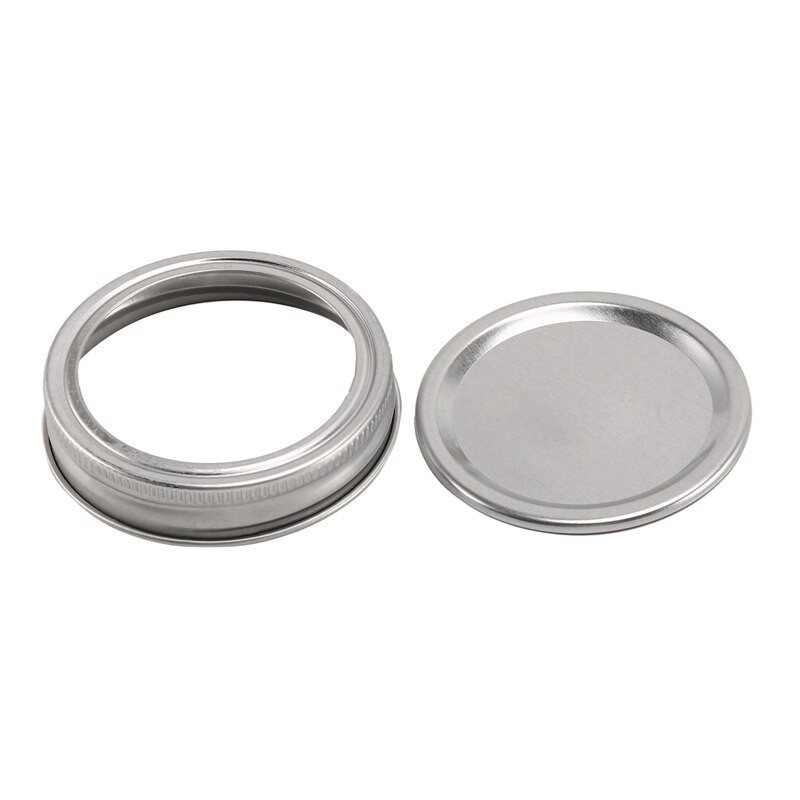 100 БР. капаци за буркани Mason и допълнителни 4 пръстена, за буркани Ball Kerr Разделени капаци за буркани за консерви, херметични и устойчиви на течове