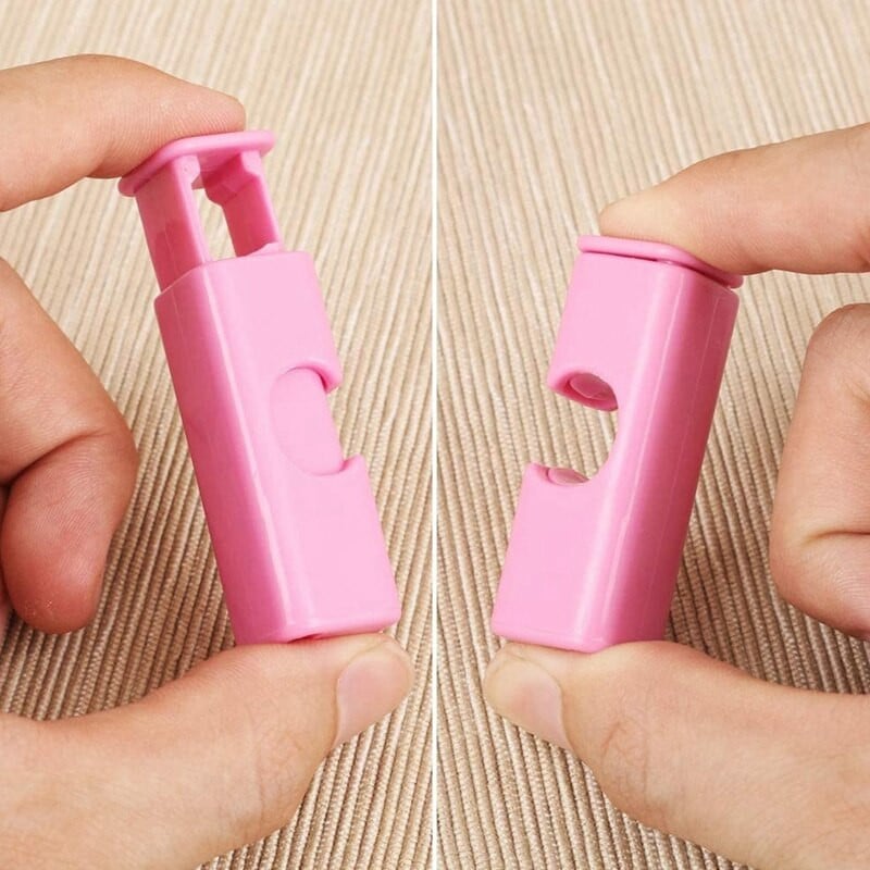 Karštai 10 vnt. suspaudžiami duonos maišelio spaustukai maišelio spaustukai maišelio spaustukai slydimo rankena Easy Squeeze Lock Įvairių spalvų