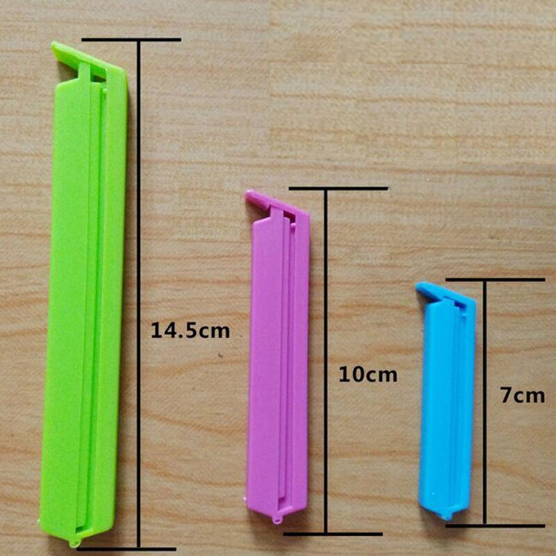 12x virtuvės plastikinė saugykla Maisto užkandžių sandarinimo maišelio spaustukai Sandarinimo spaustukai S,M,L