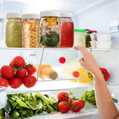 Pachet de 16 capace pentru borcan Mason cu gură largă, capace de depozitare din plastic cu husă pentru scaun pentru cotieră de birou dintr-o singură bucată