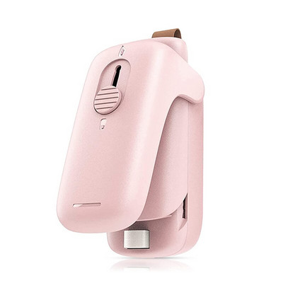 2 viename mini šilumos maišelio sandariklis Plastikinių maisto maišelių sandarinimo mašina su peiliu Nešiojamo sandariklio pakavimo virtuvės įtaisai be baterijos