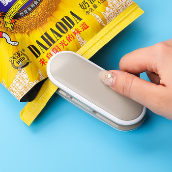 Φορητό Mini Sealer Home Heat Bag Πλαστικό σνακ τροφίμων Μηχάνημα σφράγισης τσάντας Συσκευασία τροφίμων Κουζίνα Αποθήκευση τσάντα κλιπ Χονδρική