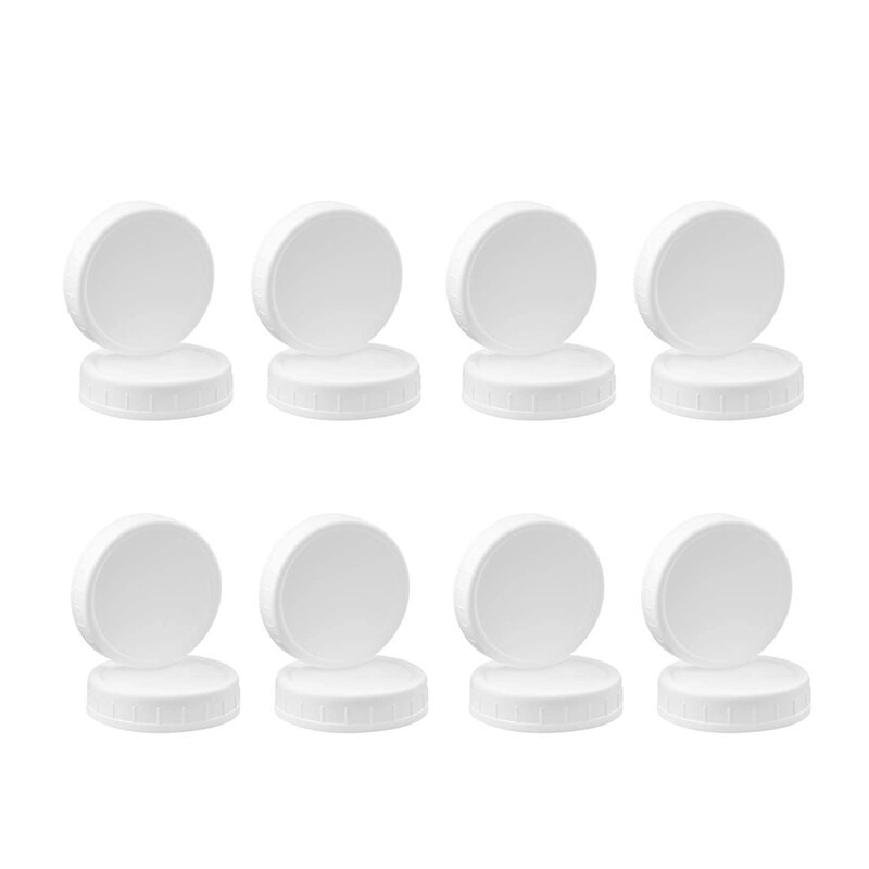 Pachete de 16 capace pentru borcane Mason cu gură largă, capace de depozitare din plastic pentru borcane de conserve, suprafață rezistentă la scurgeri și la zgârieturi