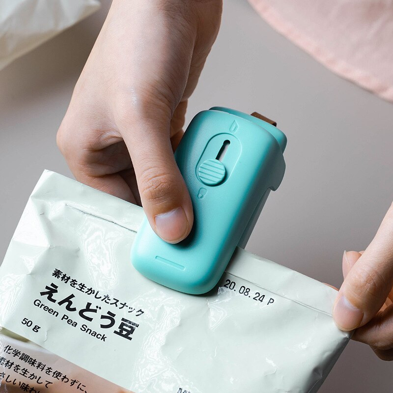 Mini šilumos maišelio sandariklis Plastikinio maisto maišelio sandarinimo mašinos uždarymas Nešiojamo sandariklio pakavimo virtuvės priedai be baterijos