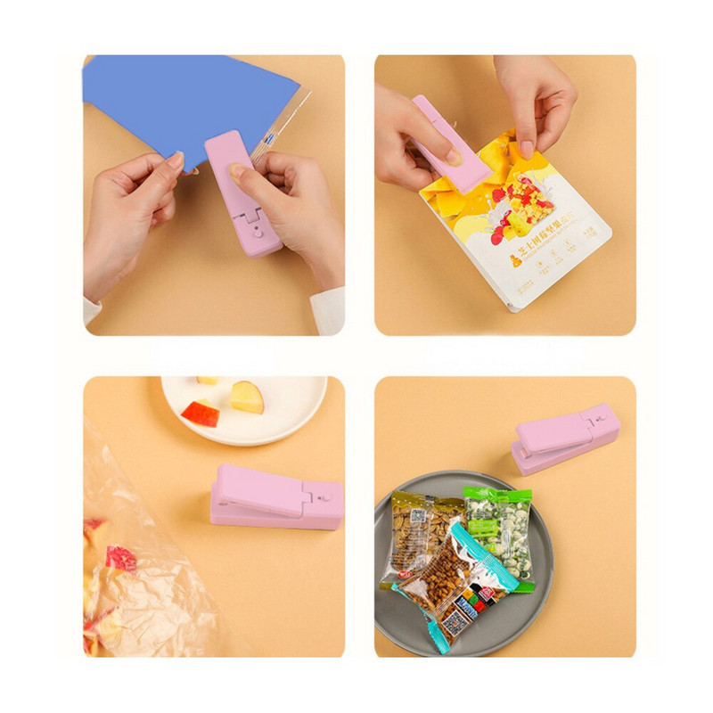 Mini maišelio sandariklis USB įkraunamas nešiojamas rankinis maistas vakuuminis karštas maisto pakavimas maisto sandarikliai Prietaisas Užkandžiai Daržovės