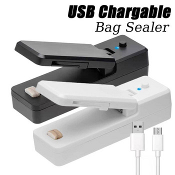 2/1 τεμ. 2 ΣΕ 1 USB Επαναφορτιζόμενο Mini Bag Sealer Vacuum Heat Sealers Portable Sealer Snacks Clip Τσάντα για πλαστική σακούλα αποθήκευση τροφίμων
