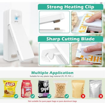 Recharge Bag Sealer Sealer Plastic Package Sealer Food Close Bags Machine Mini Heat Thermal bag Sealing Αποθήκευση Τροφίμων Κουζίνα