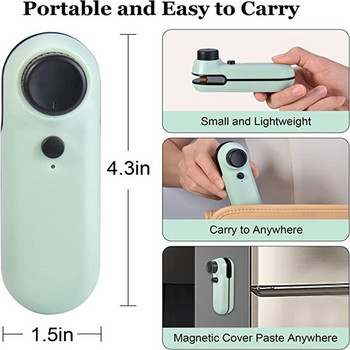 Mini USB Επαναφορτιζόμενη Θερμοστεγανωτική Φορητή Μηχανή Σφράγισης Τσάντας Συσκευασίας Τροφίμων με Εργαλείο Κουζίνας Συσκευασίας Συσκευασίας Σφραγιστικού Πολυλειτουργικού Καλωδίου