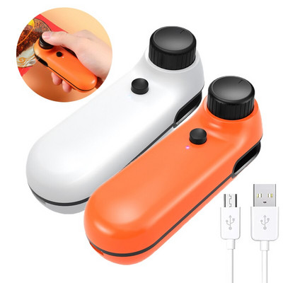 Мини USB акумулаторна термоуплътнител Преносима машина за запечатване на торбички за хранителни опаковки с кабел Многофункционален уплътнител Кухненски инструмент