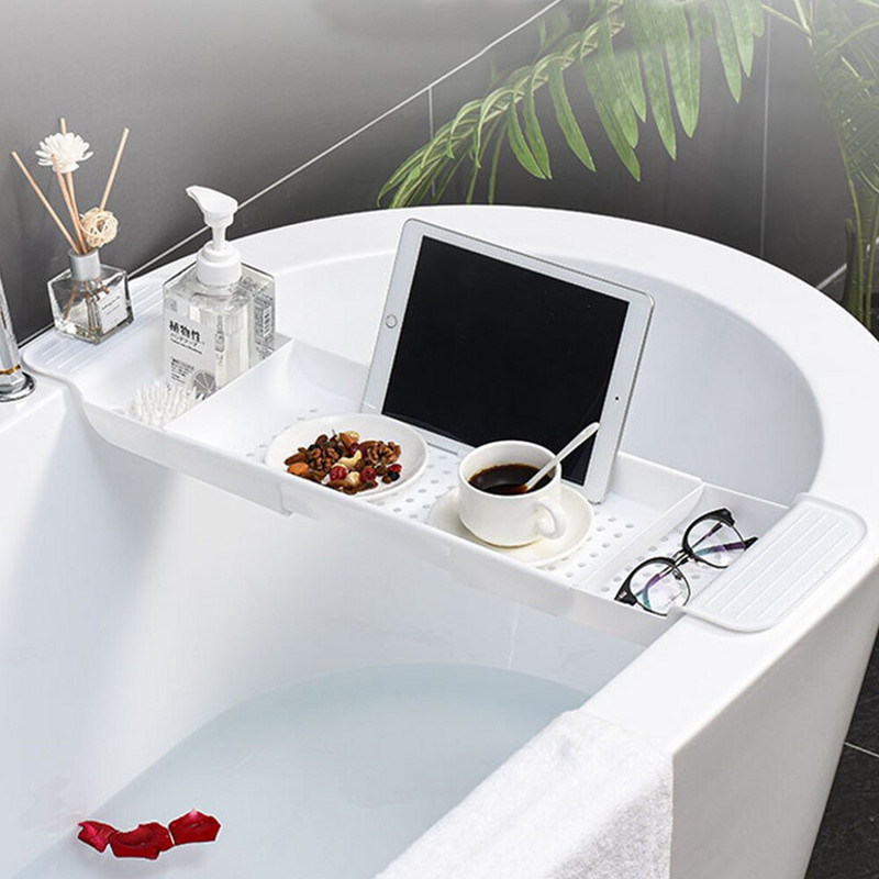 Teleskopinis vonios kambario stovas, skirtas maudytis ir žiūrėti dramą Artefaktas Vonios stovas Plastikinis stovas Virtuvės kriauklė Mobiliojo telefono stovas
