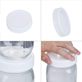 HOT SALE Κανονικά στοματικά καπάκια για καπάκια βάζων Mason Πλαστικά καπάκια αποθήκευσης για βάζα Mason Canning and More, Standard, Διάμετρος 70mm