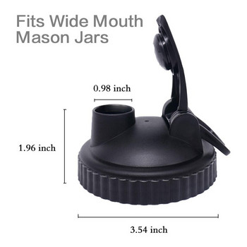 Καπάκια βάζων Mason - Καπάκια κονσερβοποιίας 4 συσκευασιών Αναδιπλούμενα καπάκια με προστατευτικά στεγανοποιητικά καπάκια αποθήκευσης με εύκολο στόμιο εκροής για πλατύ στόμα Mason J