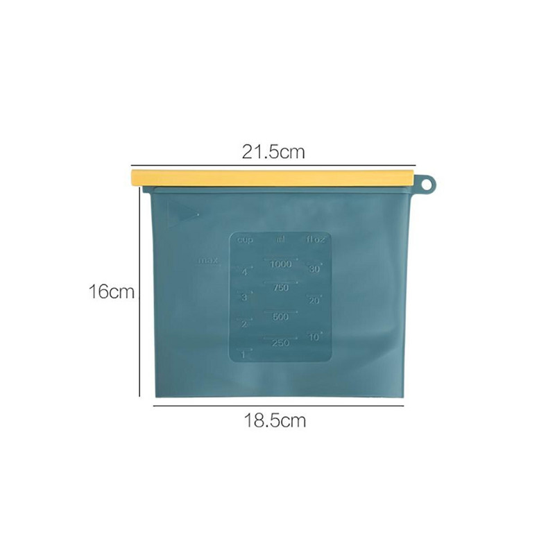 Silikonska vrećica za hranu, velika za višekratnu upotrebu, svježe zatvorena zamrzivač za čuvanje, hermetički zatvorena posuda za pohranu visokog kapaciteta, spremnici s patentnim zatvaračem