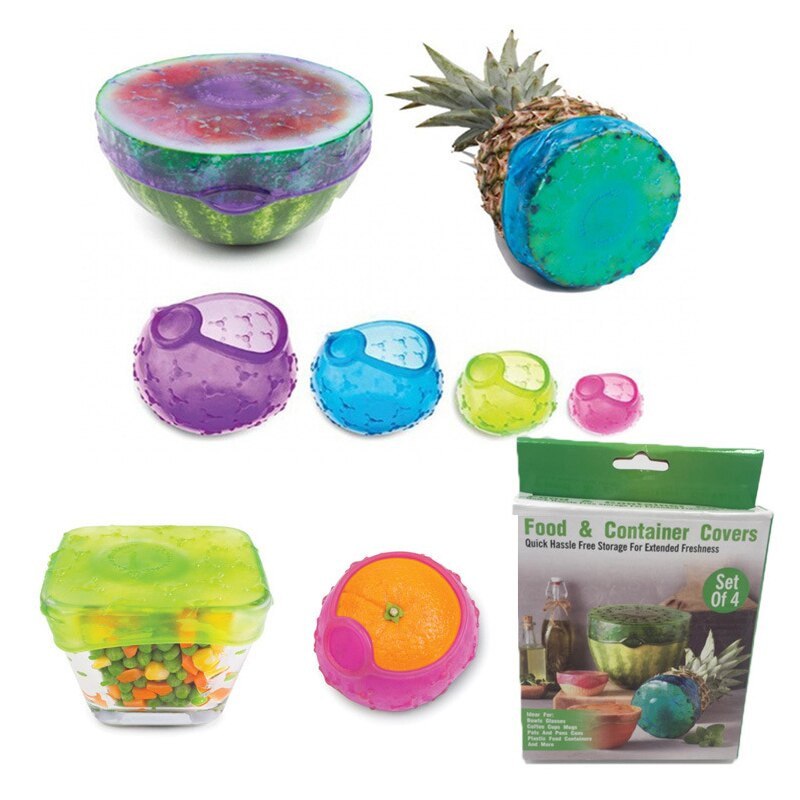 Silikonska prianjajuća folija za hranu Poklopac za brtvljenje voća i povrća Elastična kuhinjska potrepština za višekratnu upotrebu Prianjajuća folija za hranu