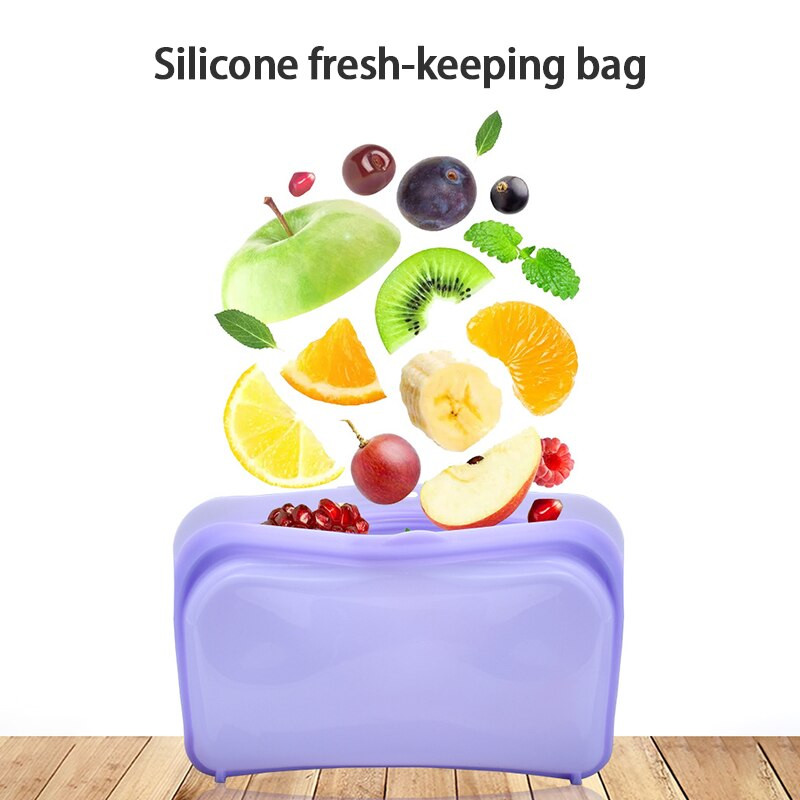 Silikónové vrecko na uchovávanie čerstvosti veľkosti S/M/L, opakovane použiteľné, potravinárske, úložné, do kuchárskeho obchodu, mrazuvzdorné, nepriepustné, praktické, bezpečné, trojfarebné