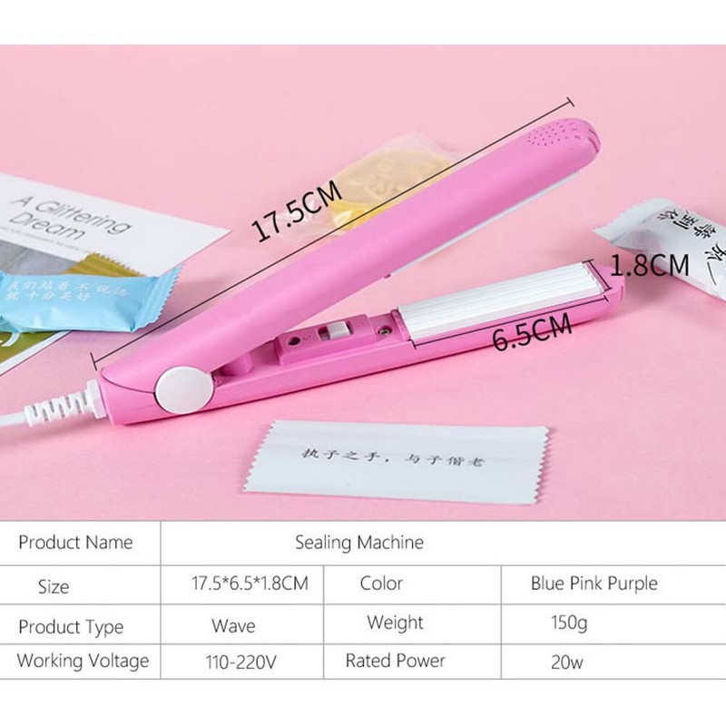 Mini nešiojamasis karšto sandarinimo mašinos sandariklis pakavimas plastikinis buitinių maišelių spaustukai rankiniai maisto vakuuminiai sandarinimo maišelių spaustukai buitinė technika