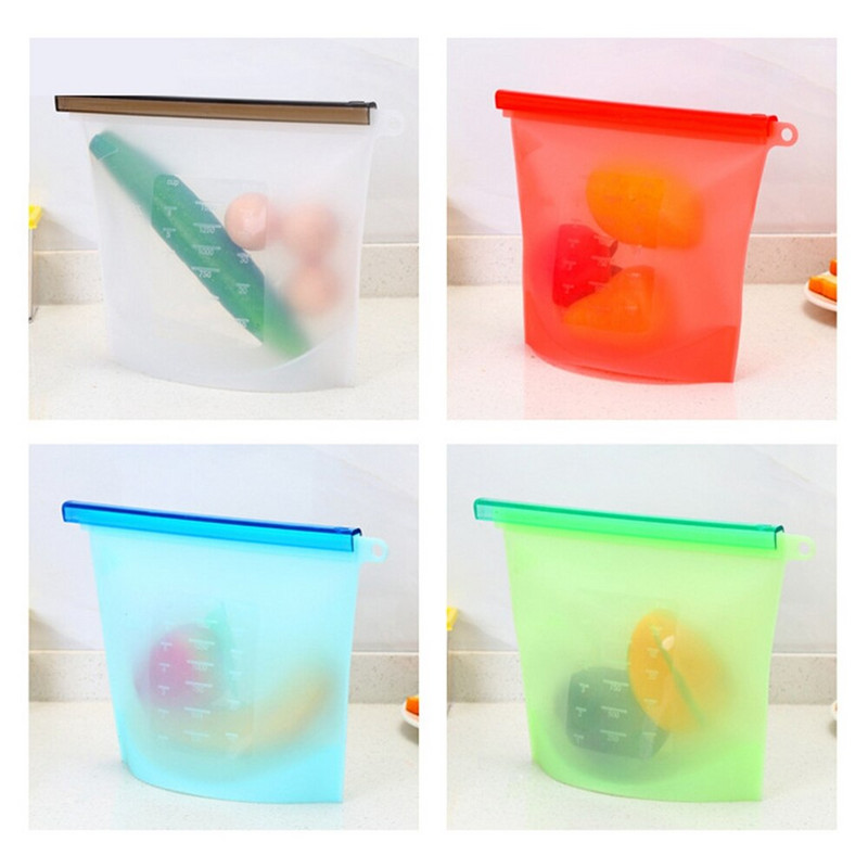 4 ks veľké silikónové nádoby na skladovanie potravín, nepriepustné nádoby, opakovane použiteľné stojace vrecko so zipsom, vrecko na poháre a čerstvé potraviny