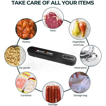 Ηλεκτρική τσάντα σφράγισης κενού Heat Sealer Εμπορική μηχανή συσκευασίας στεγανοποίησης τροφίμων σε κενό σκούπα Μηχάνημα σφράγισης μηχανών ηλεκτρικής σκούπας Gadgets κουζίνας