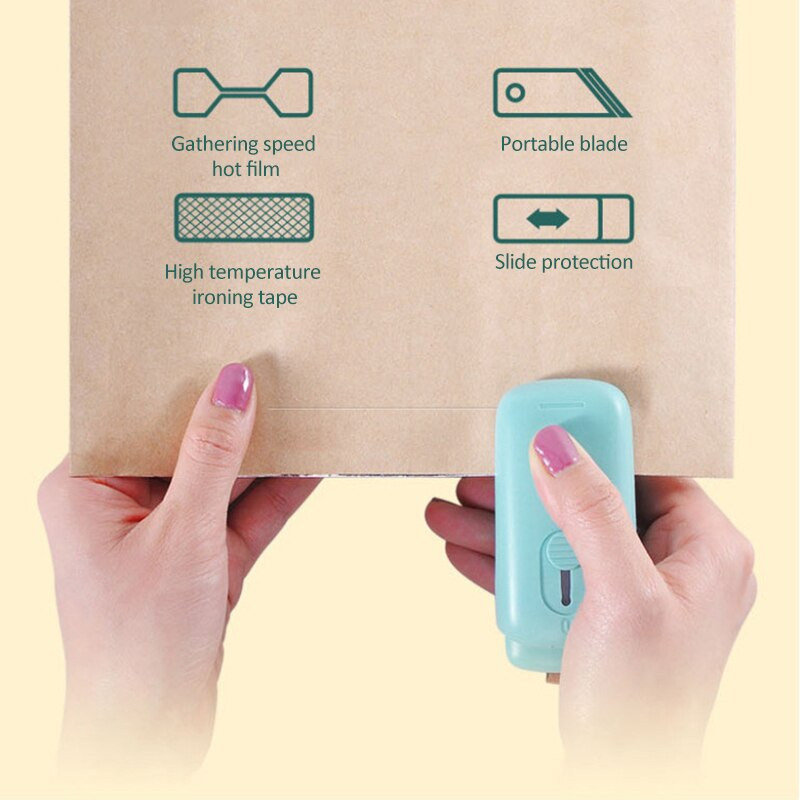 Nešiojamojo maišelio karšto sandariklio mini karšto sandarinimo mašina, pakuotės laikymo maišelio spaustukas, maisto užkandžių konservavimo sandarinimo spaustukas, virtuvės prietaisas