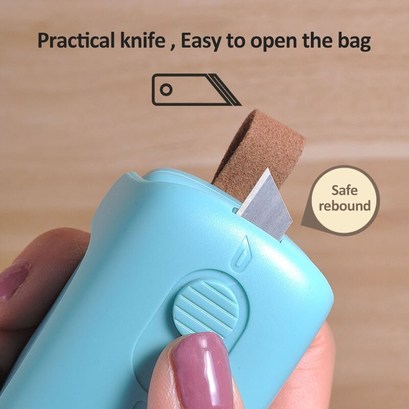 Nešiojamojo maišelio karšto sandariklio mini karšto sandarinimo mašina, pakuotės laikymo maišelio spaustukas, maisto užkandžių konservavimo sandarinimo spaustukas, virtuvės prietaisas