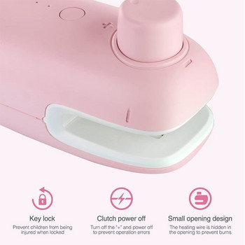 Φορητό Sealer Mini Μηχανή Σφράγισης Θερμοσακούλας Οικιακά Κλιπ Σφράγισης USB Φόρτιση Θέρμανση Πλαστική Σακούλα Σφράγιση Αξεσουάρ κουζίνας