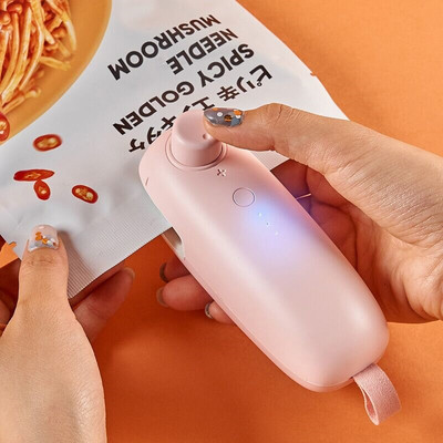 Pārnēsājams Sealer Mini karstuma maisa aizzīmogošanas mašīna mājsaimniecības blīvēšanas klips USB uzlādes sildīšanas plastmasas maisiņu aizzīmogošanas virtuves piederums