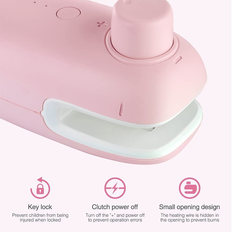 Prenosný tesniaci stroj, mini tepelný uzatvárací stroj na vrecko, domáci tesniaci klip, nabíjanie cez USB, vykurovanie, uzatváranie plastových vreciek, kuchynský doplnok