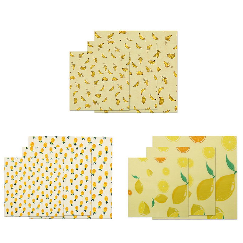 Méhviasz kendő Frissen tartó papír Frissítő kendő Élelmiszer csomagolópapír Természetes újrafelhasználható méhviasz szövet pakolás Szendvicsek, sajtok