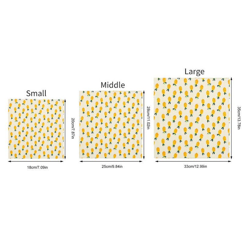 Méhviasz kendő Frissen tartó papír Frissítő kendő Élelmiszer csomagolópapír Természetes újrafelhasználható méhviasz szövet pakolás Szendvicsek, sajtok