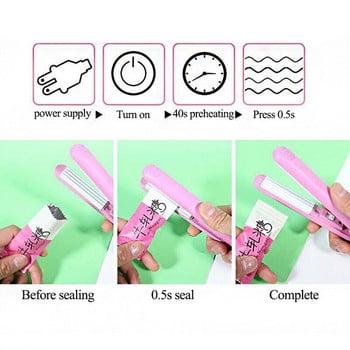 Creative Food Vacuum Sealer Portable Clips Bag Handheld Mini Electric Heat Sealing Machine Seal Packing Plastic Impulse Sealer