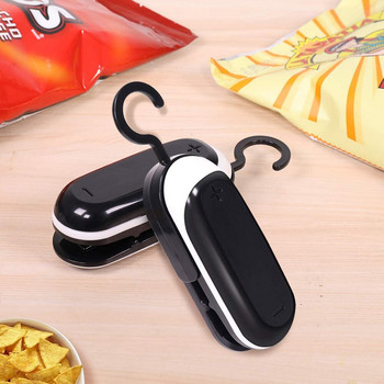 Mini Bag Sealer Portable Food Sealer Handheld Heat Vacuum Sealers 2 in 1 Heat Sealer & Cutter for Plastic Bag Sealing Food