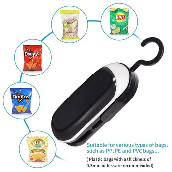 Mini Bag Sealer Portable Food Sealer Handheld Heat Vacuum Sealers 2 in 1 Heat Sealer & Cutter for Plastic Bag Sealing Food