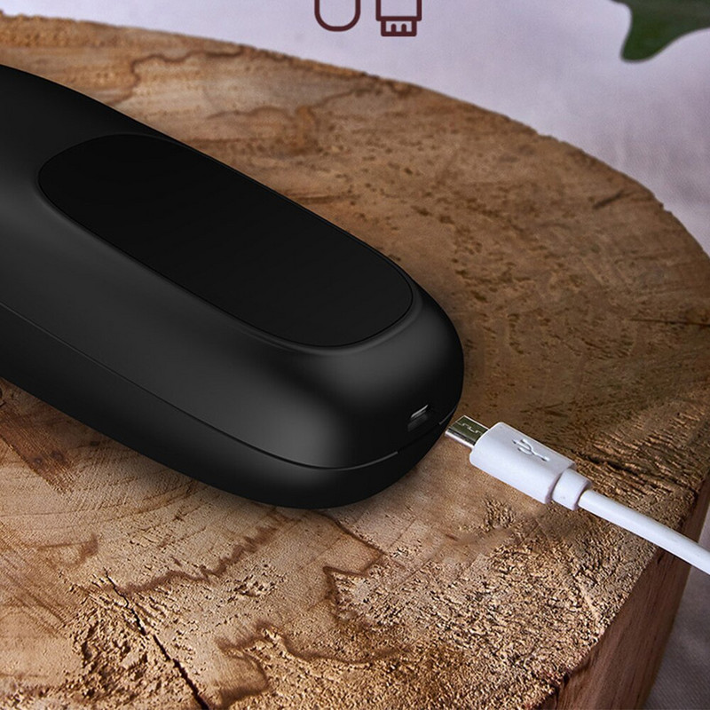2 v 1 USB nabíjateľná mini uzatváracia fólia na vrecká s nožom, nabíjateľná prenosná uzatváracia fólia na skladovanie potravín v plastových vreckách