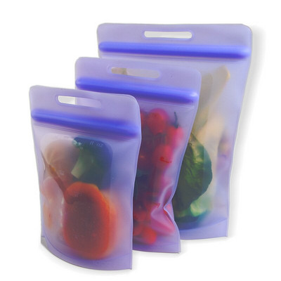 1000ml/1800ml/2800ml opakovane použiteľné silikónové vrecko na potraviny, vhodné do mikrovlnnej rúry a chladničky, zapečatené vrecko na ovocie a zeleninu