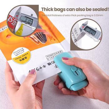 Mini Bag Sealer Handheld Bag Heat Vacuum Sealer 2 in 1 Heat Sealer & Cutter Sealing Machine for Plastic Bags Snack Food Snack
