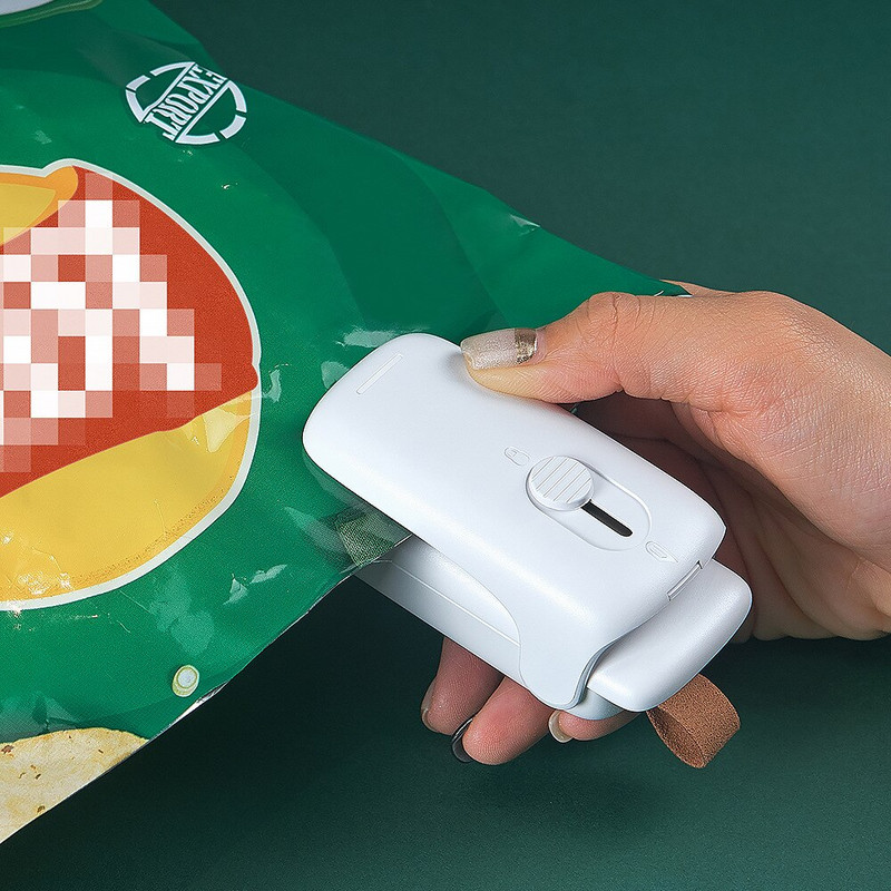 Mini uzatvárací stroj na vrecká, ručný vákuový uzatvárací stroj na vrecká, 2 v 1 tepelný uzatvárací a rezací uzatvárací stroj na plastové vrecká, skladovanie potravín, občerstvenie